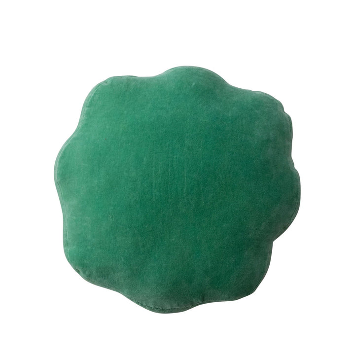 Round Scalloped Embroidered Pillow - Merry PigletsCreative Co - Op