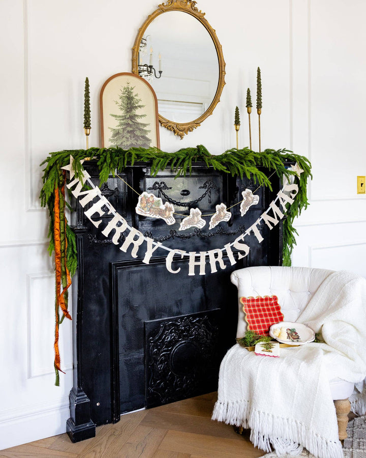 Santa's Vintage Sleigh Banner - Merry PigletsMy Mind’s Eye