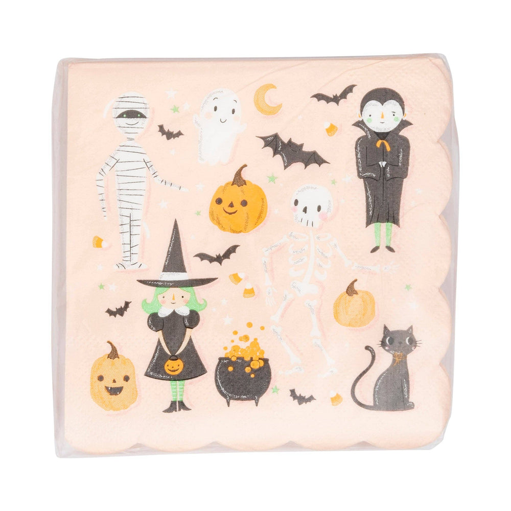 Scallop Halloween Icons Cocktail Napkins - Merry PigletsMy Mind’s Eye