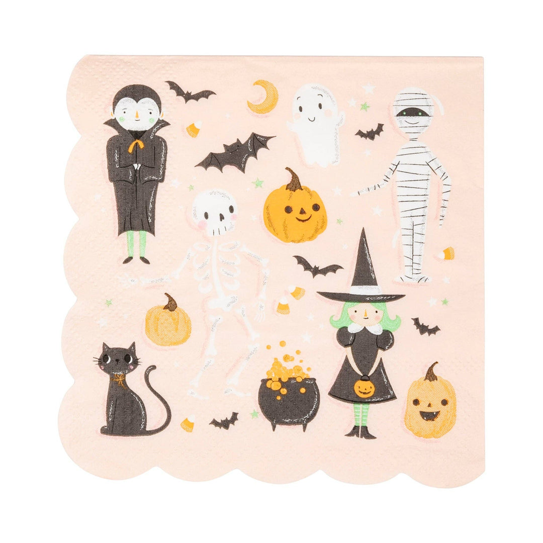 Scallop Halloween Icons Cocktail Napkins - Merry PigletsMy Mind’s Eye