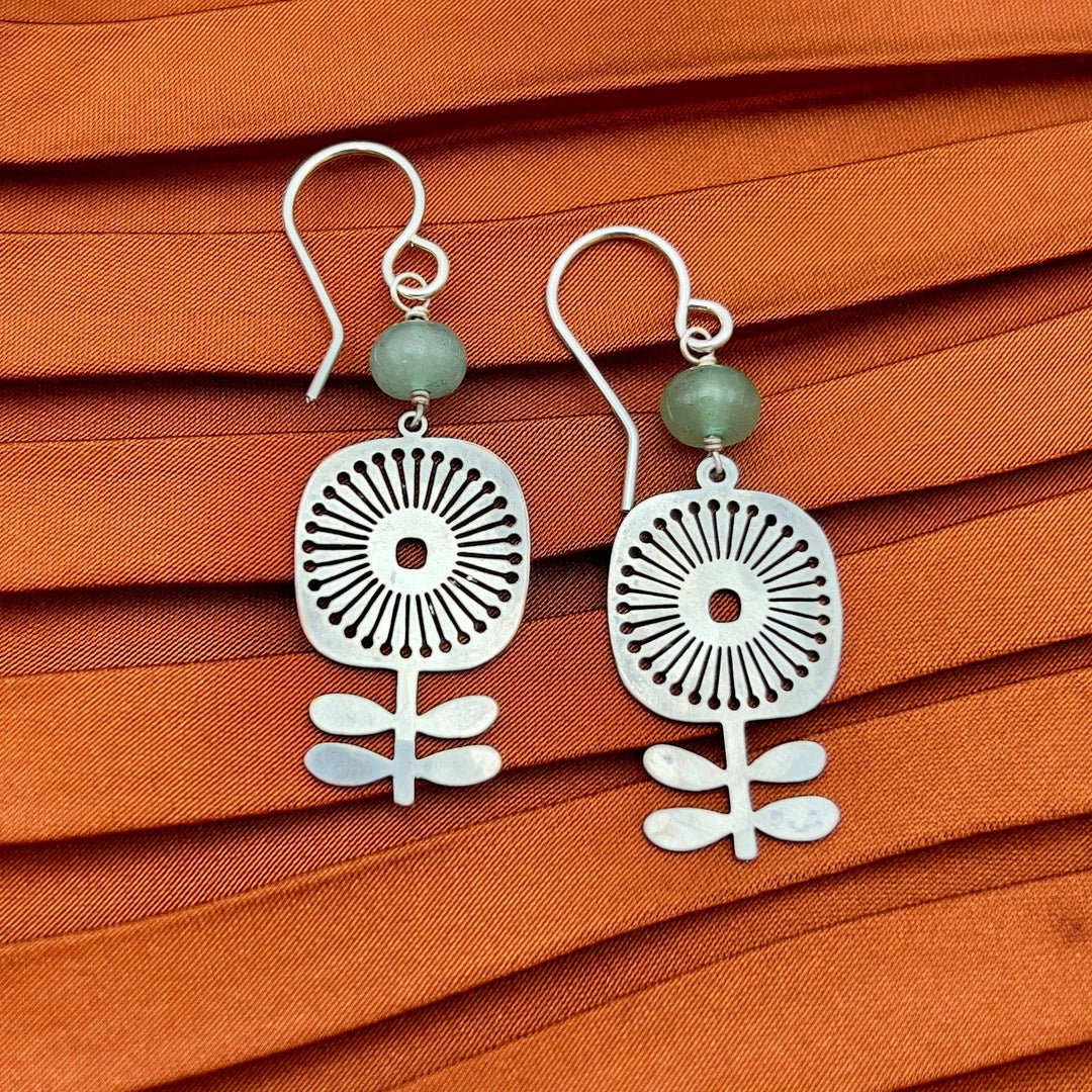 Silver Verdure Earrings - Merry PigletsFluff Hardware
