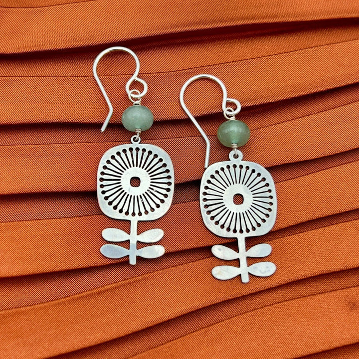 Silver Verdure Earrings - Merry PigletsFluff Hardware