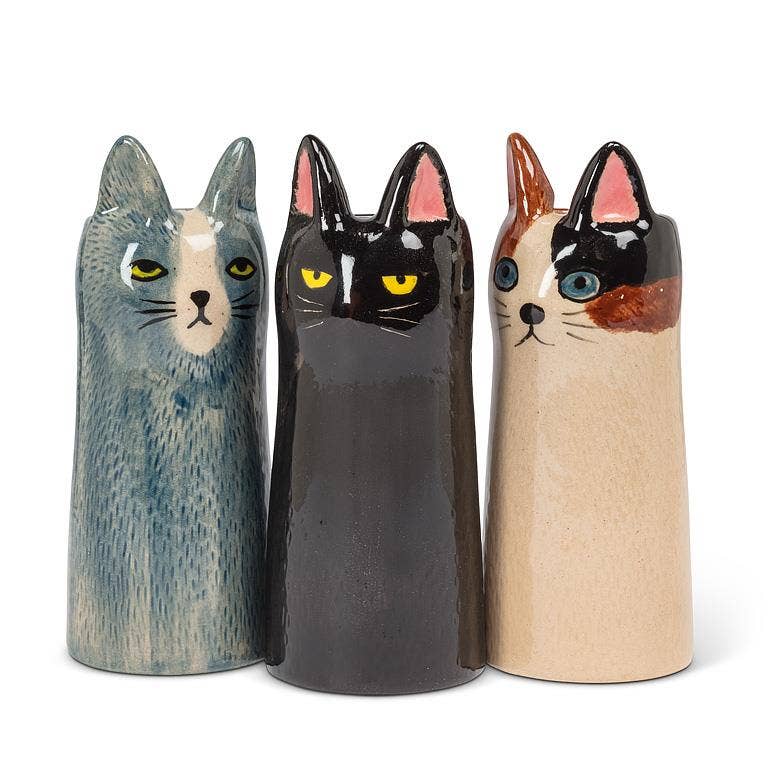 Skinny Cat Vase - Merry PigletsAbbott