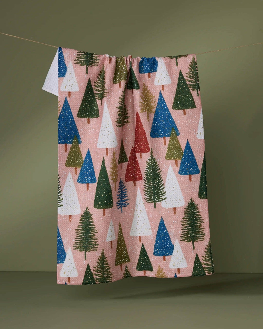 Snowdrift Pines Tea Towel - Merry PigletsGeometry