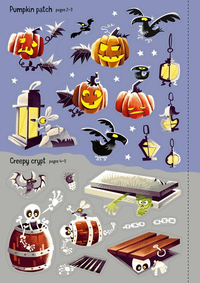 Sparkly Halloween Sticker Book - Merry PigletsHarperCollins