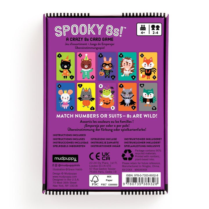 Spooky 8s! Card Game - Merry PigletsMudpuppy
