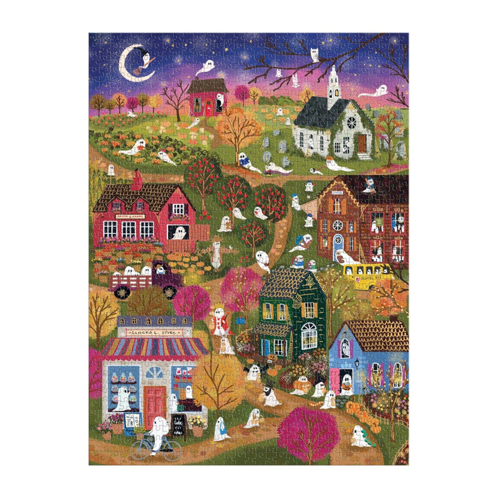 Spooky Village 1000 Piece Puzzle - Merry PigletsGalison