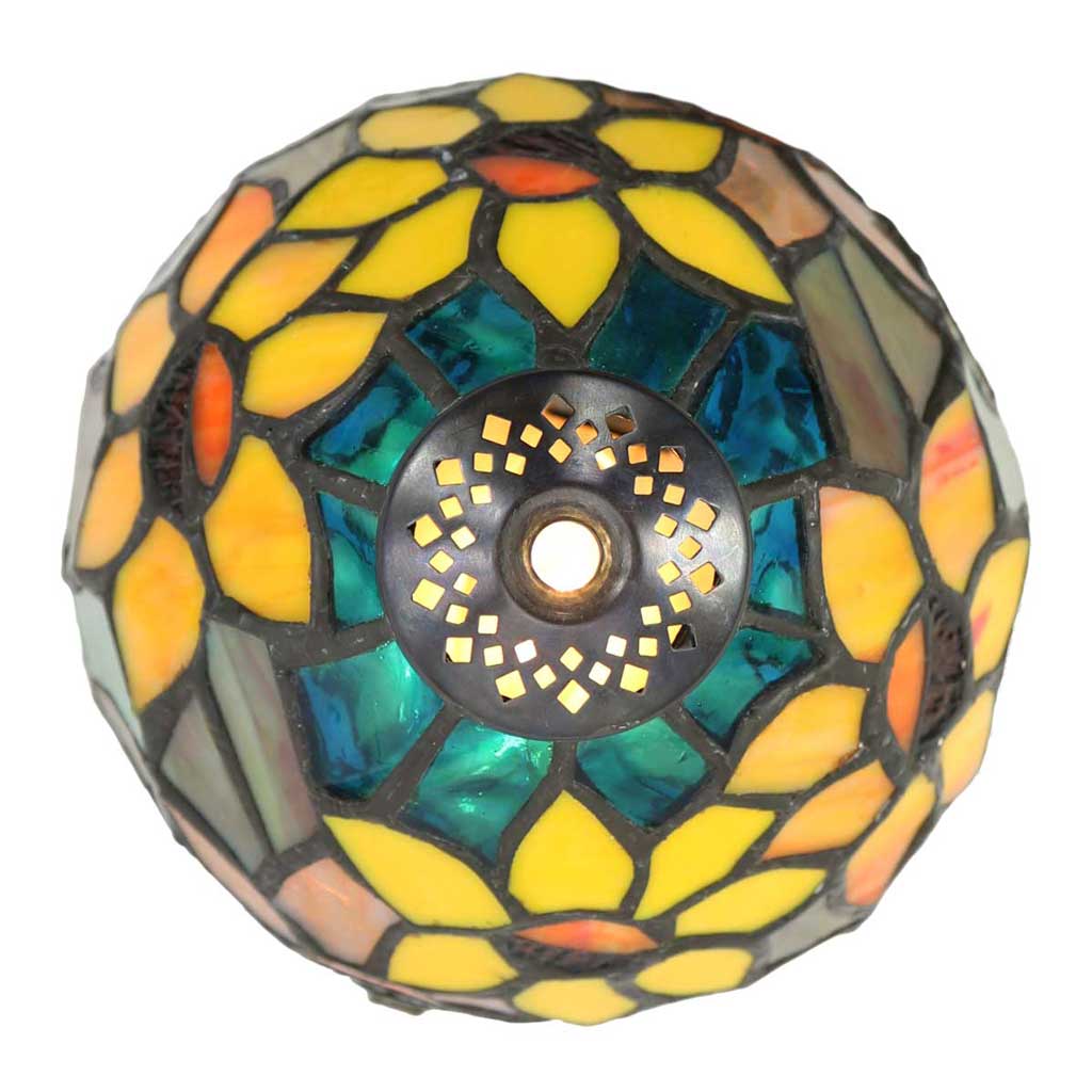 Stained Glass Sunflower Accent Lamp - Merry PigletsRiver of Goods