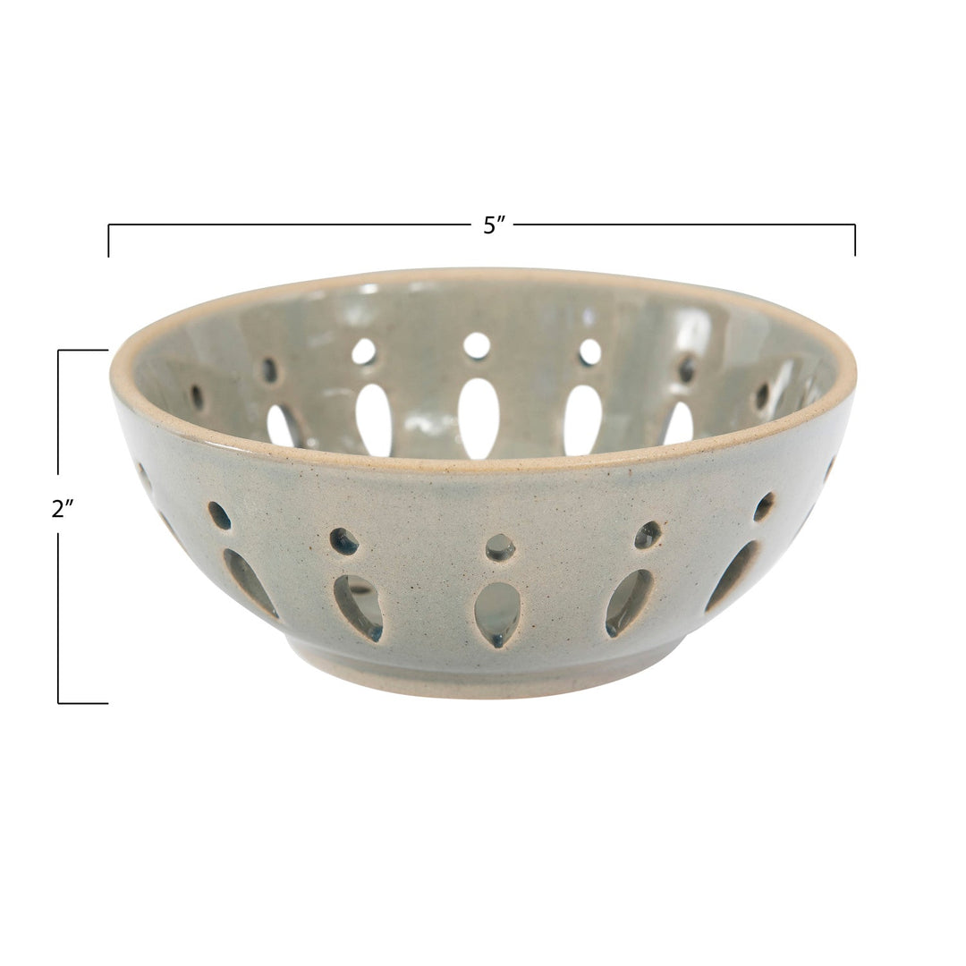 Stoneware Berry Bowl - Merry PigletsCreative Co-Op