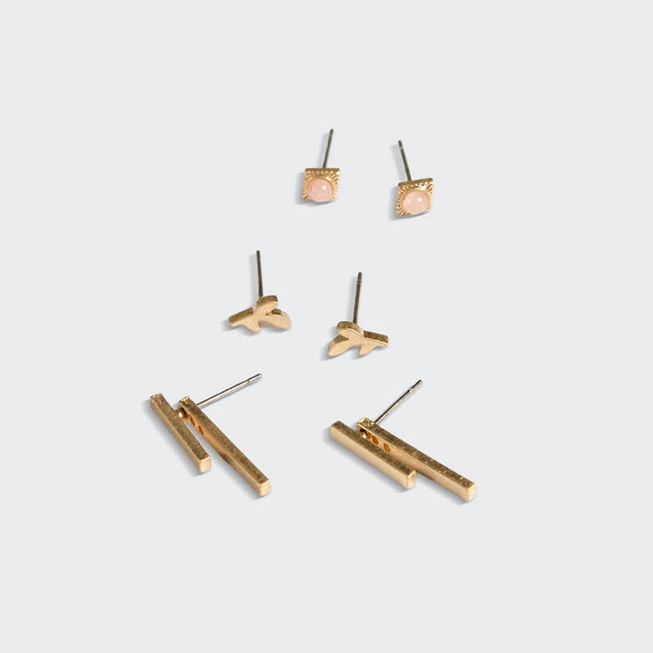Stud Earrings Trio Set - Merry PigletsScout Curated Wears