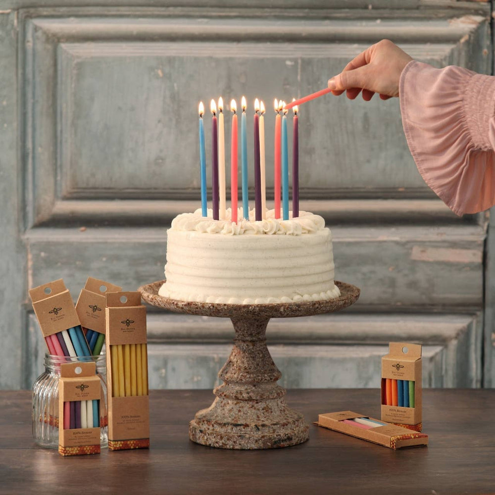 Tall Beeswax Birthday Candles - Merry PigletsBig Dipper Wax Works