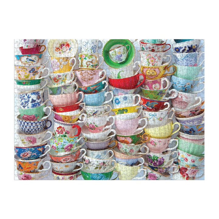 Teacups 1000 Piece Puzzle - Merry PigletsGalison