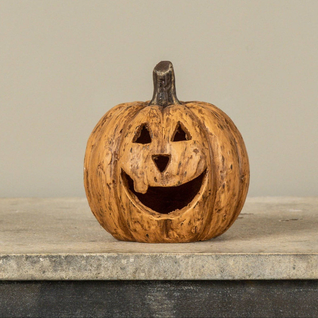 Terracotta Big Mouth Carved Pumpkin 5.5" - Merry PigletsRagon House