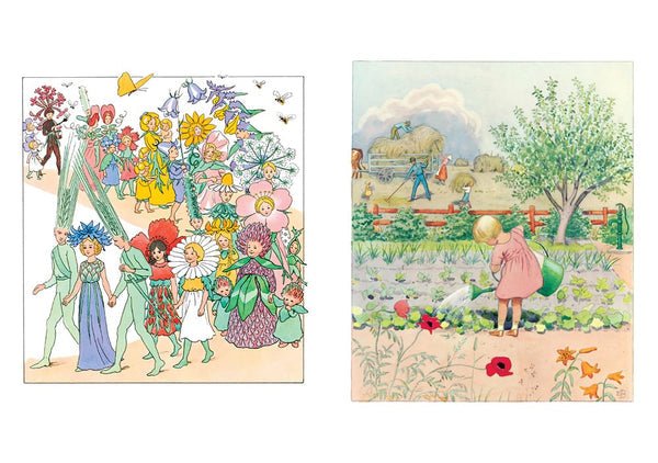 The Art of Elsa Beskow (20 Pull - Out Frameable Prints) - Merry PigletsSkandisk