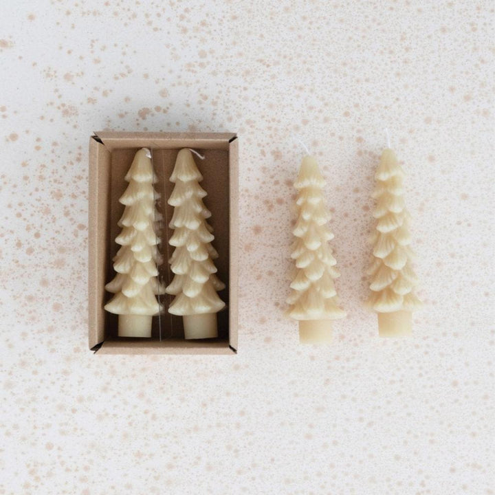 Tree Taper Candles - Eggnog - Merry PigletsCreative Co - Op