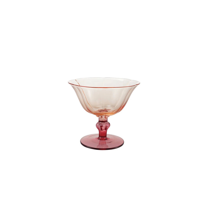 Two Toned Short Wine Glass - Merry PigletsCreative Co - Op
