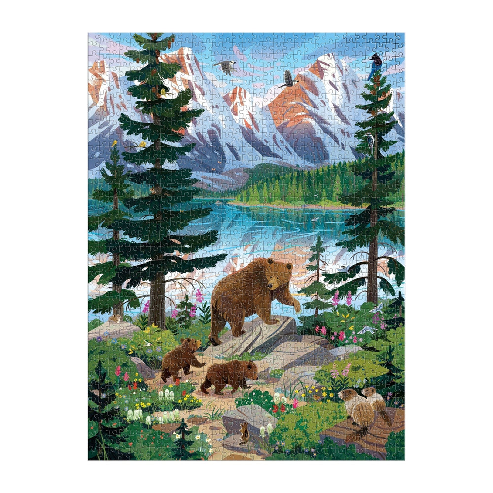 Valley of the Peaks 1000 Piece Puzzle - Merry PigletsGalison