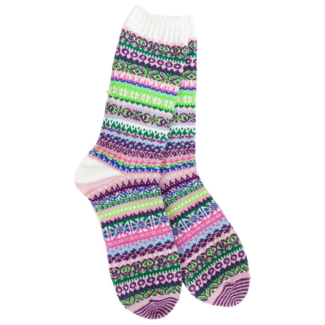Weekend Nordic Crew Socks - Botanical - Merry PigletsWorld's Softest Socks