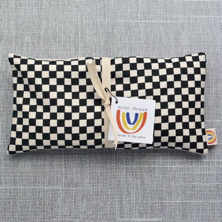 Weighted Lavender Eye Pillow: Checkerboard - Merry PigletsMinor Thread