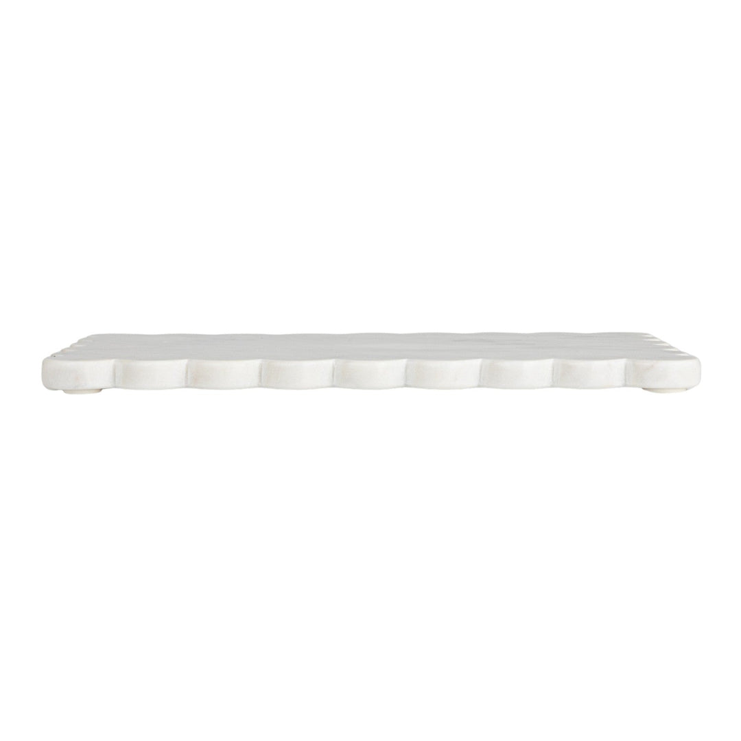 White Marble Cheese Board - Merry PigletsCreative Co - Op