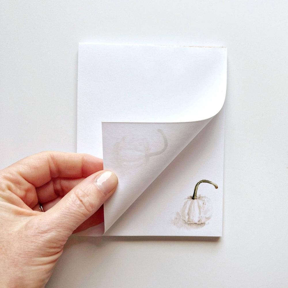 White Pumpkin Notepad - Merry Pigletsemily lex studio