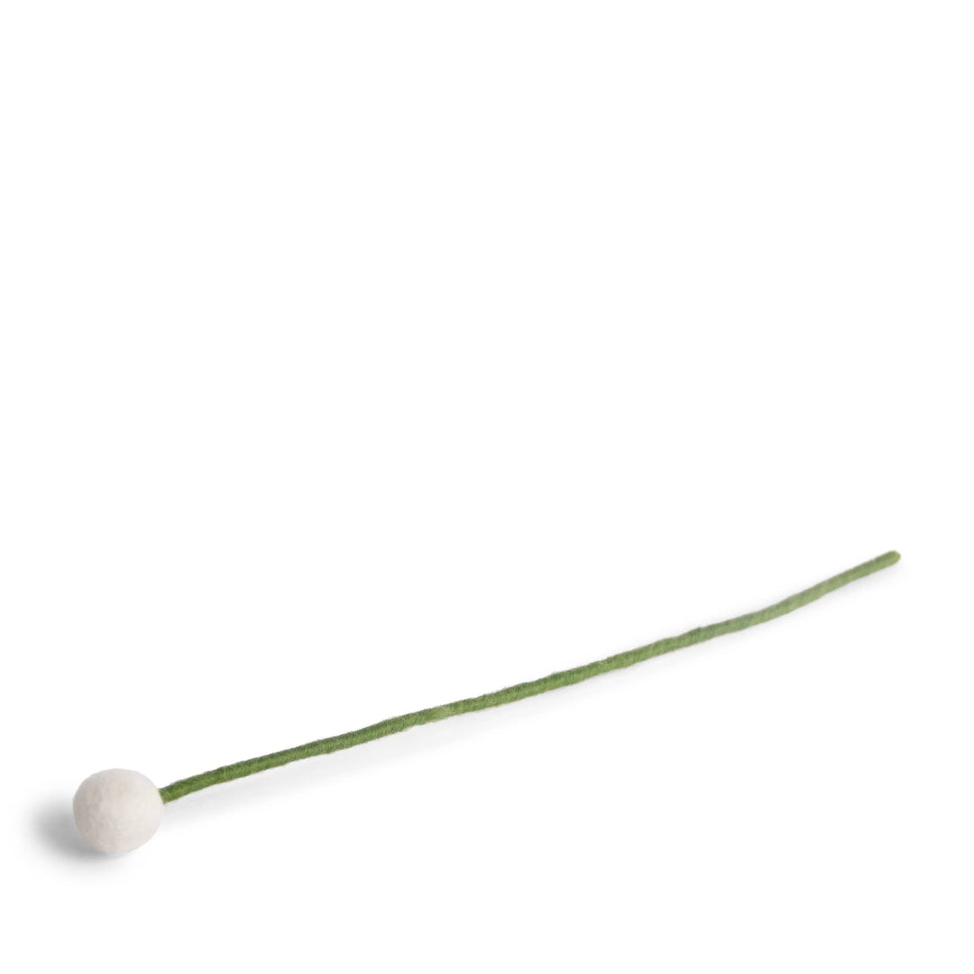 White Wool Pom Flower Small - Merry PigletsGry and Sif
