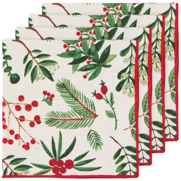 Winterberry Napkins Set - Merry PigletsNow Designs by Danica