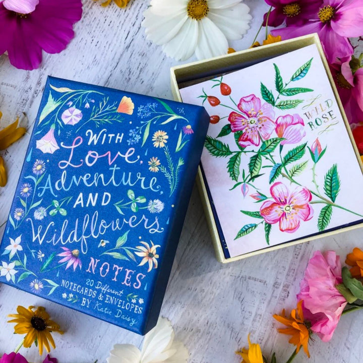 With Love, Adventure, and Wildflowers Notecards - Merry PigletsChronicle Books
