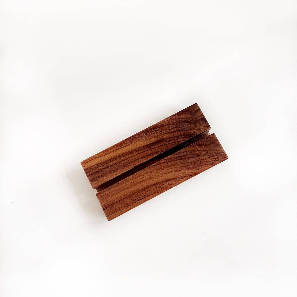 Wood Card Holder - Merry Pigletsemily lex studio