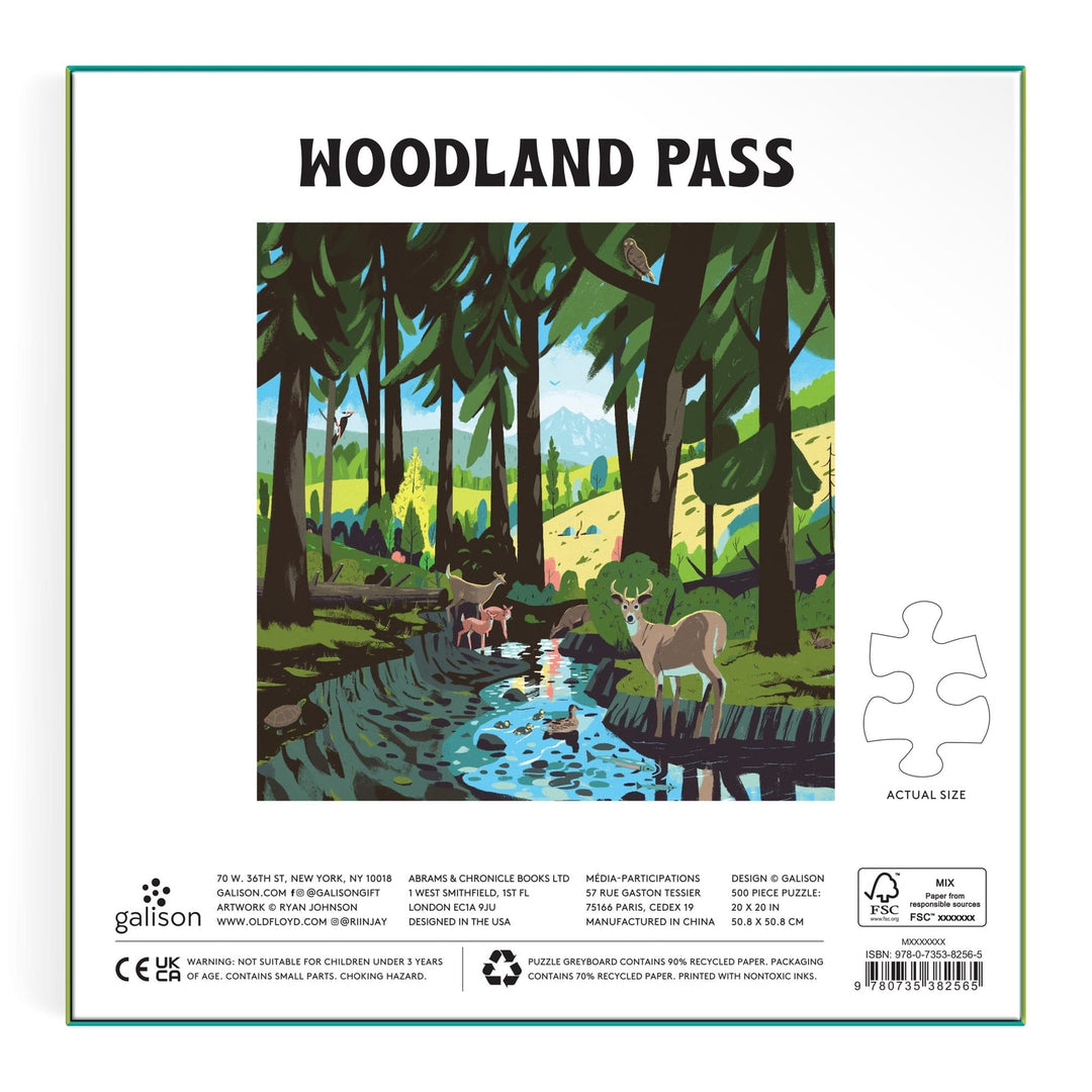 Woodland Pass 500 Piece Puzzle - Merry PigletsGalison