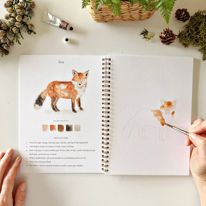 Woodland Watercolor Workbook - Merry Pigletsemily lex studio