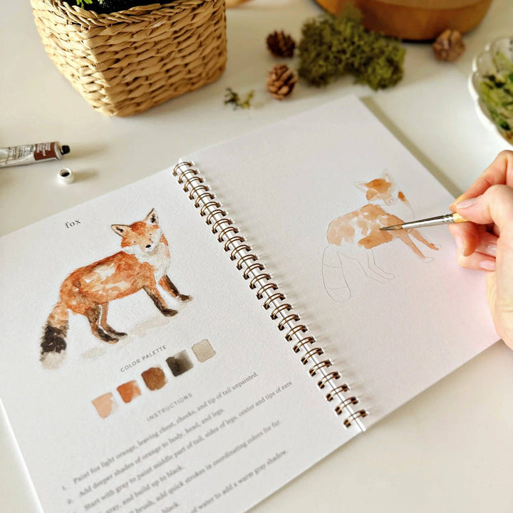 Woodland Watercolor Workbook - Merry Pigletsemily lex studio