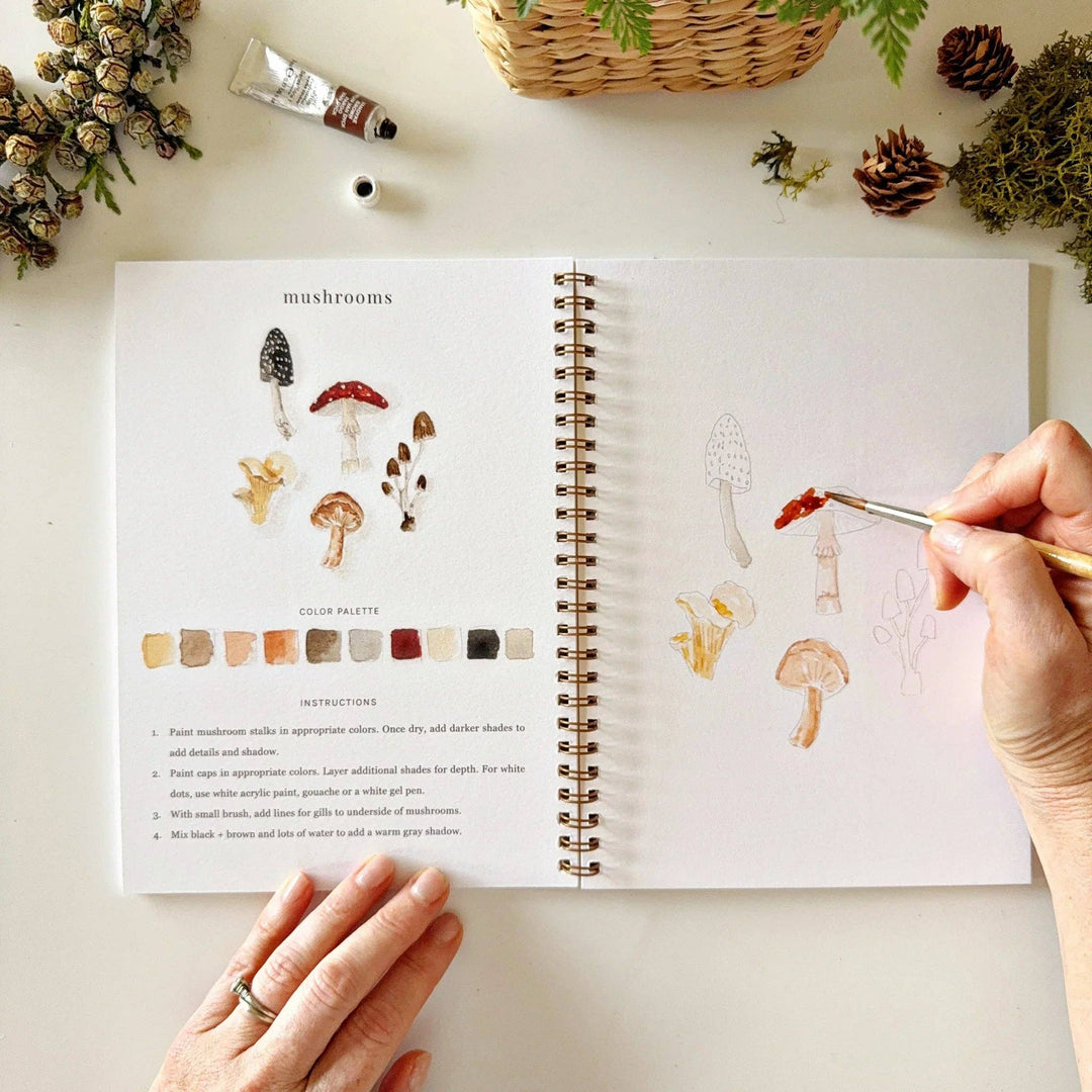 Woodland Watercolor Workbook - Merry Pigletsemily lex studio
