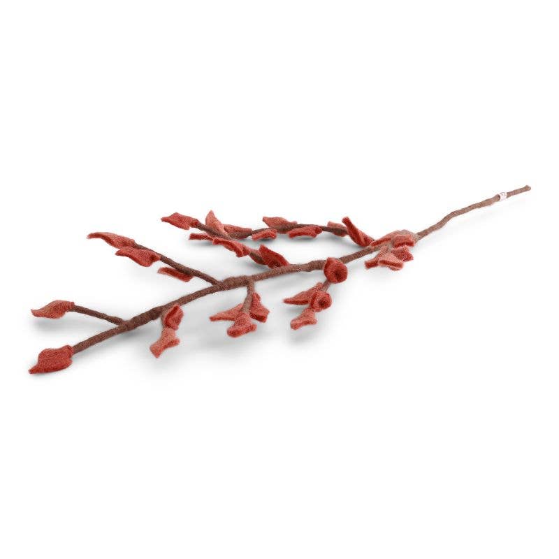 Wool Branch w/ Rusty Red Leaves - Merry PigletsGry and Sif