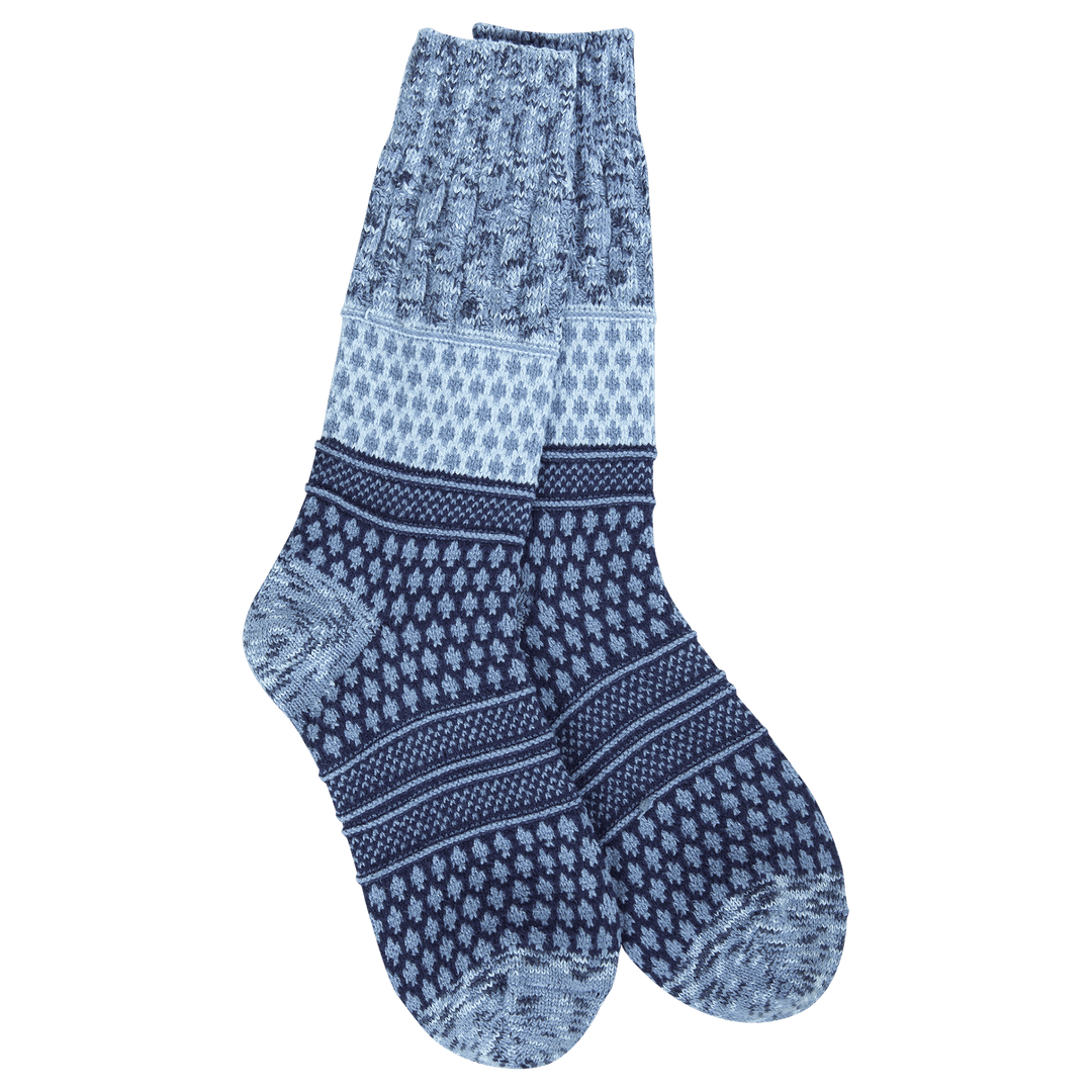 World's Softest Textured Crew Socks - Peacoat Multi - Merry PigletsWorld's Softest Socks