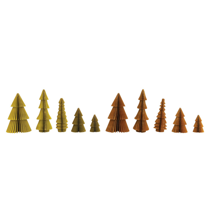 Honeycomb Glitter Trees Set