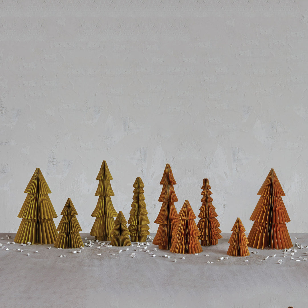 Honeycomb Glitter Trees Set