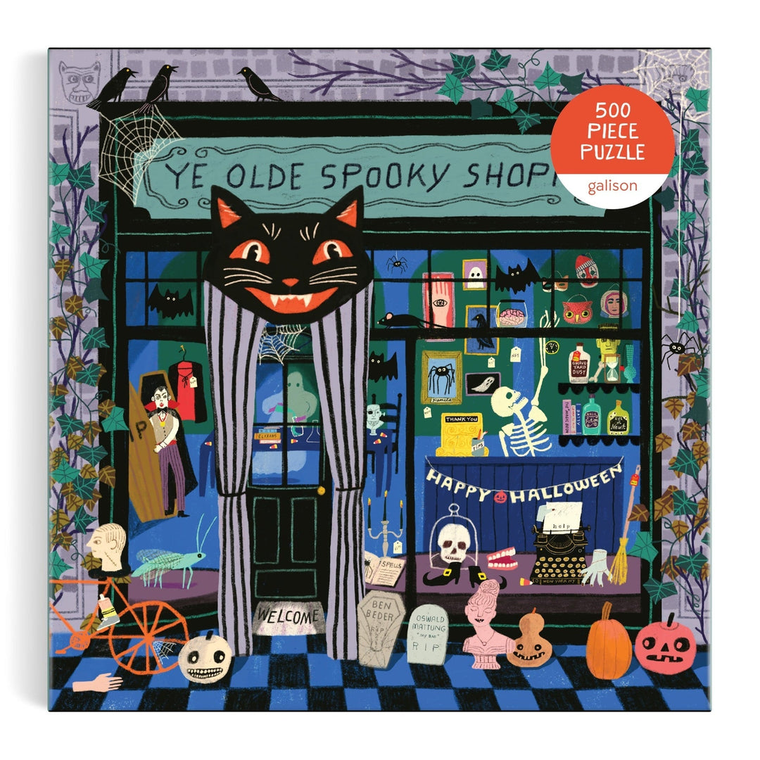 Ye Olde Spooky Shoppe 500 Piece Puzzle - Merry PigletsGalison