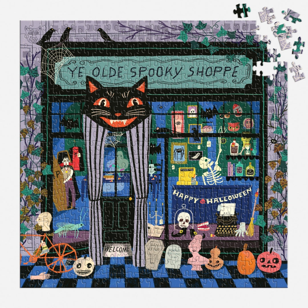 Ye Olde Spooky Shoppe 500 Piece Puzzle - Merry PigletsGalison