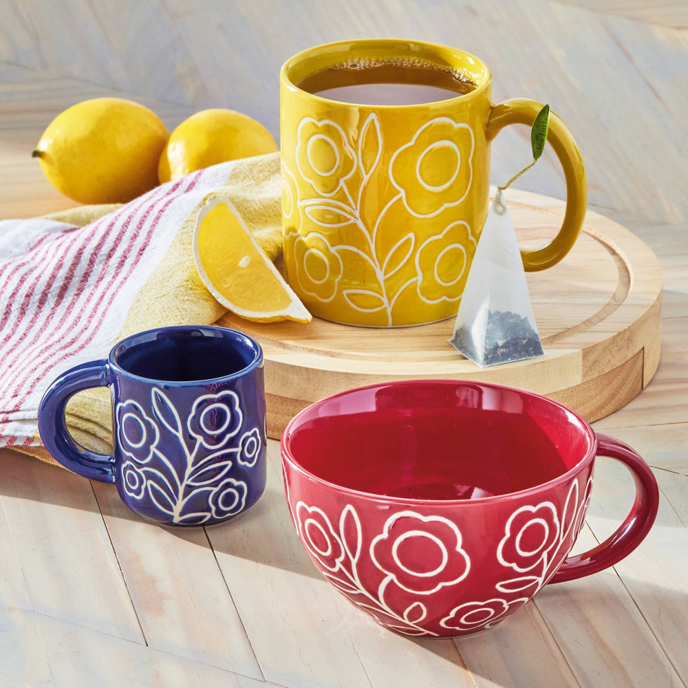 Yellow Zoey Flower Mug - Merry Pigletstag