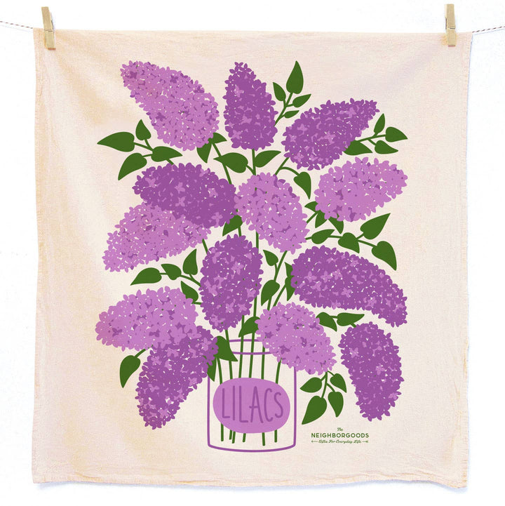 Lilacs Dish Towel - Merry PigletsThe Neighborgoods