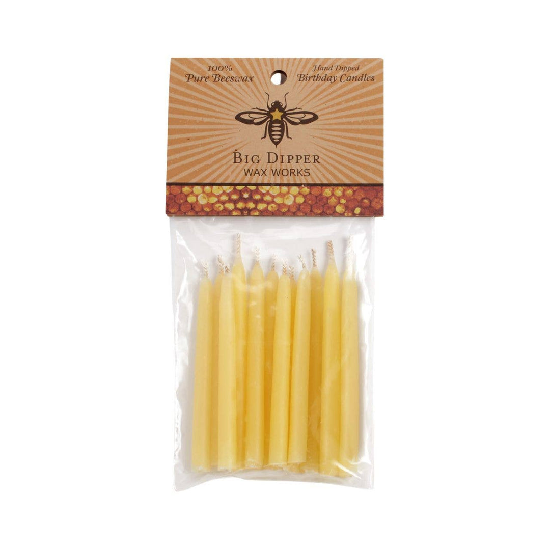 Natural Beeswax Birthday Candles - Merry PigletsBig Dipper Wax Works