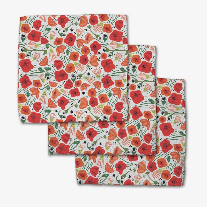 Poppy Power Dishcloth Set - Merry PigletsGeometry